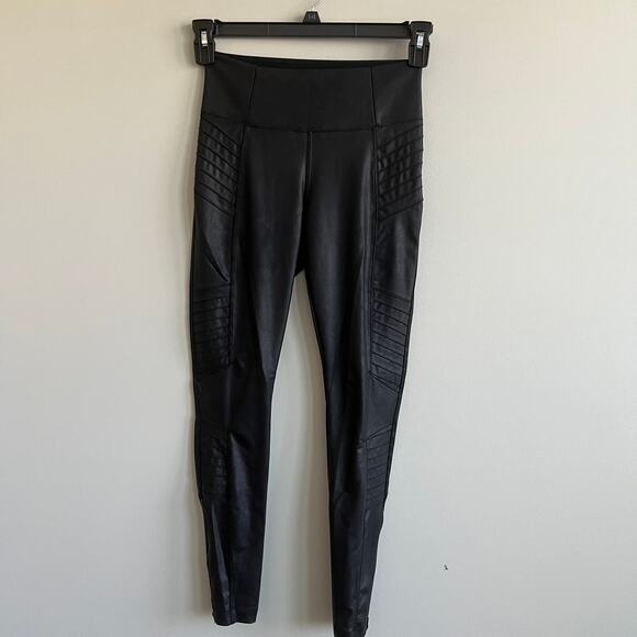 Athleta Delancey Gleam Moto Tight Legging XS Black - Picture 1 of 9